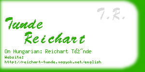 tunde reichart business card
